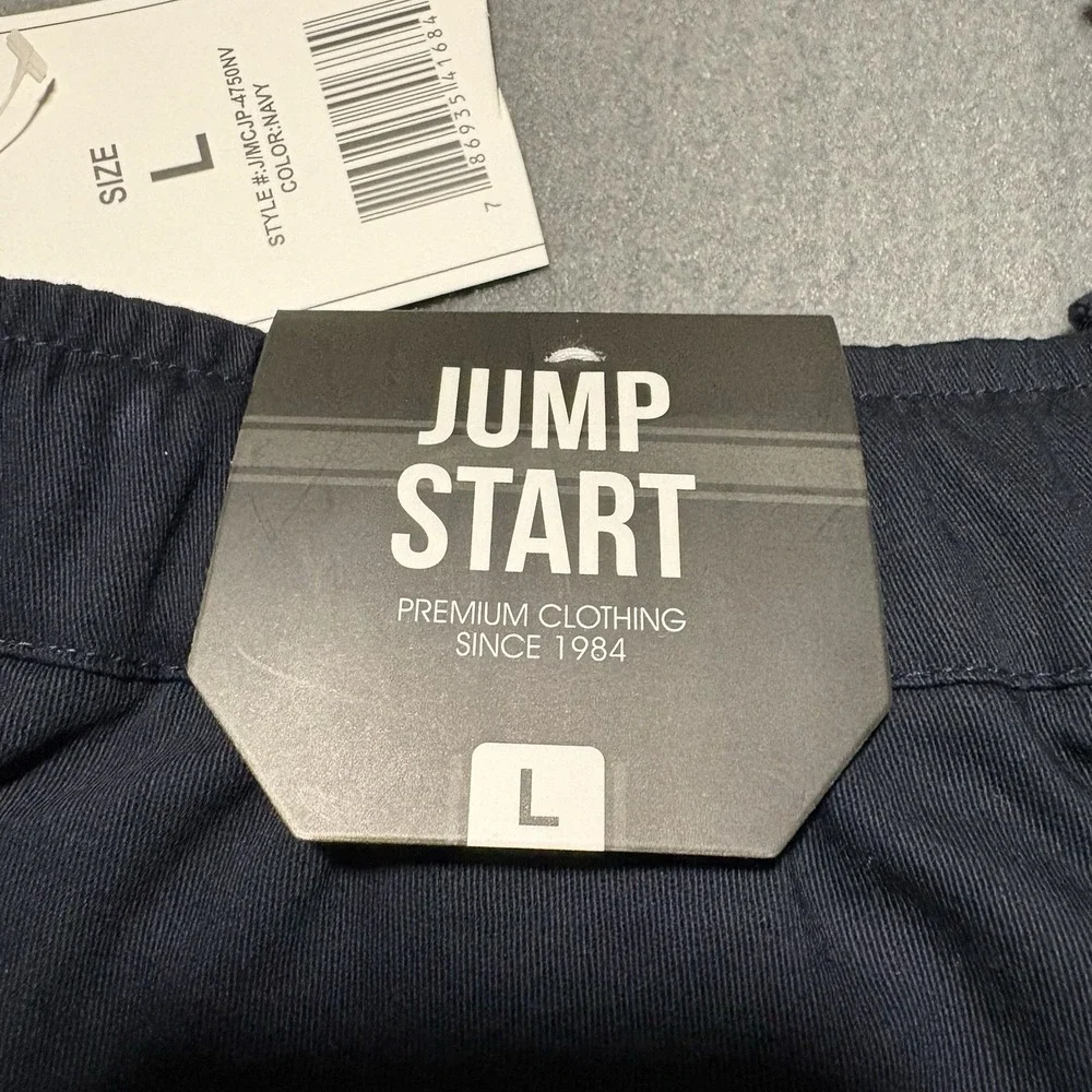 Mens Cargo Joggers 32x32 Navy Blue 4-Way Stretch Flex Comfort Drawstring NEW